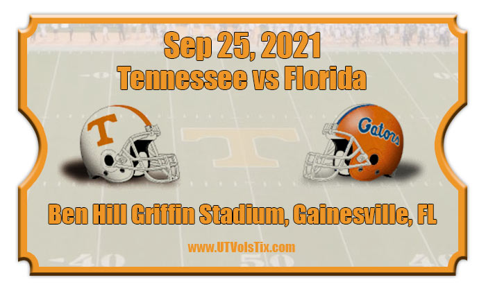 Tennessee Volunteers vs Florida Gators Football Tickets  09/25/21